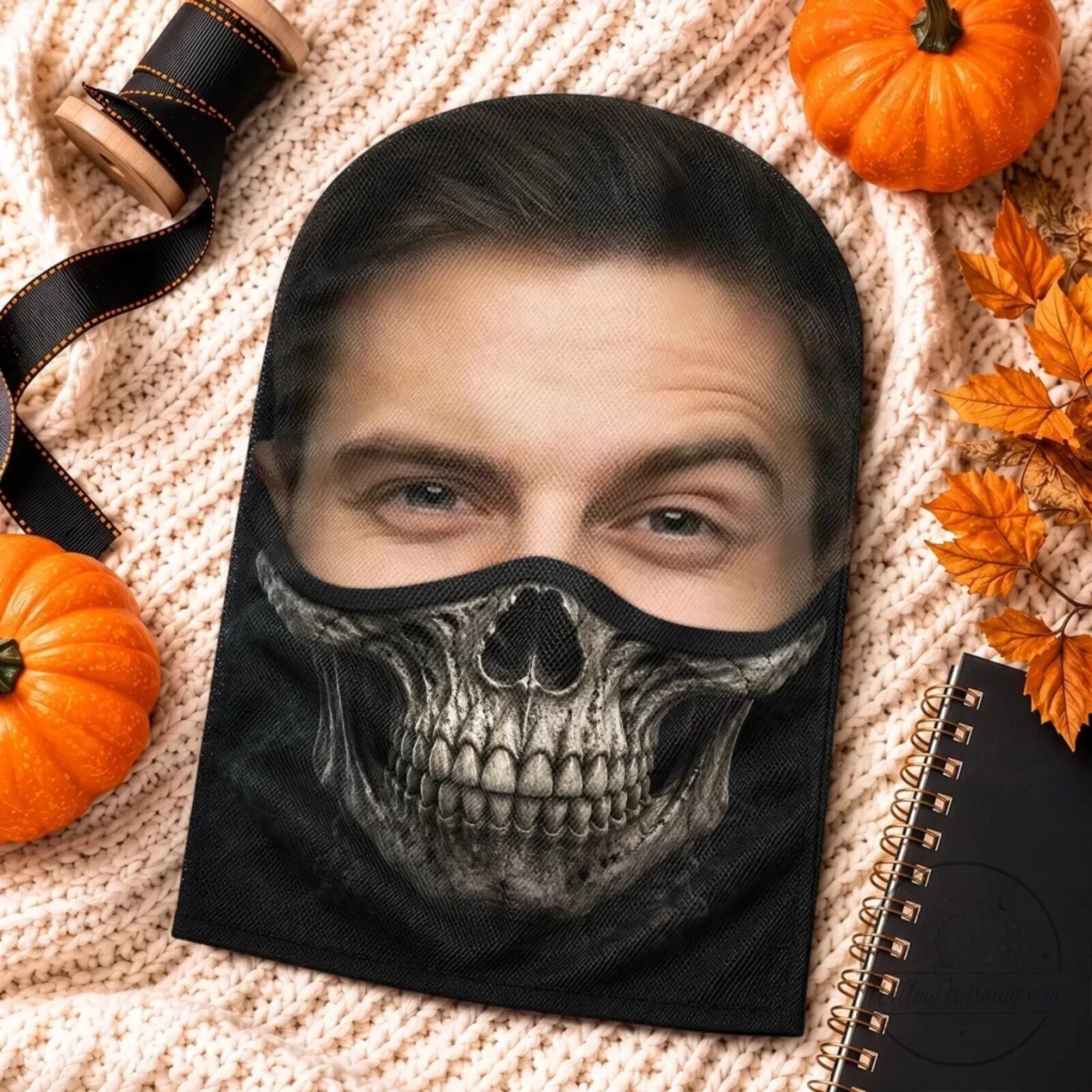 Halloween Pumpkin Skull Face Mask with Filter Pocket, Reusable Washable Breathable Mask 7 Halloween Pumpkin Skull Face Mask with Filter Pocket, Reusable Washable Breathable Mask
