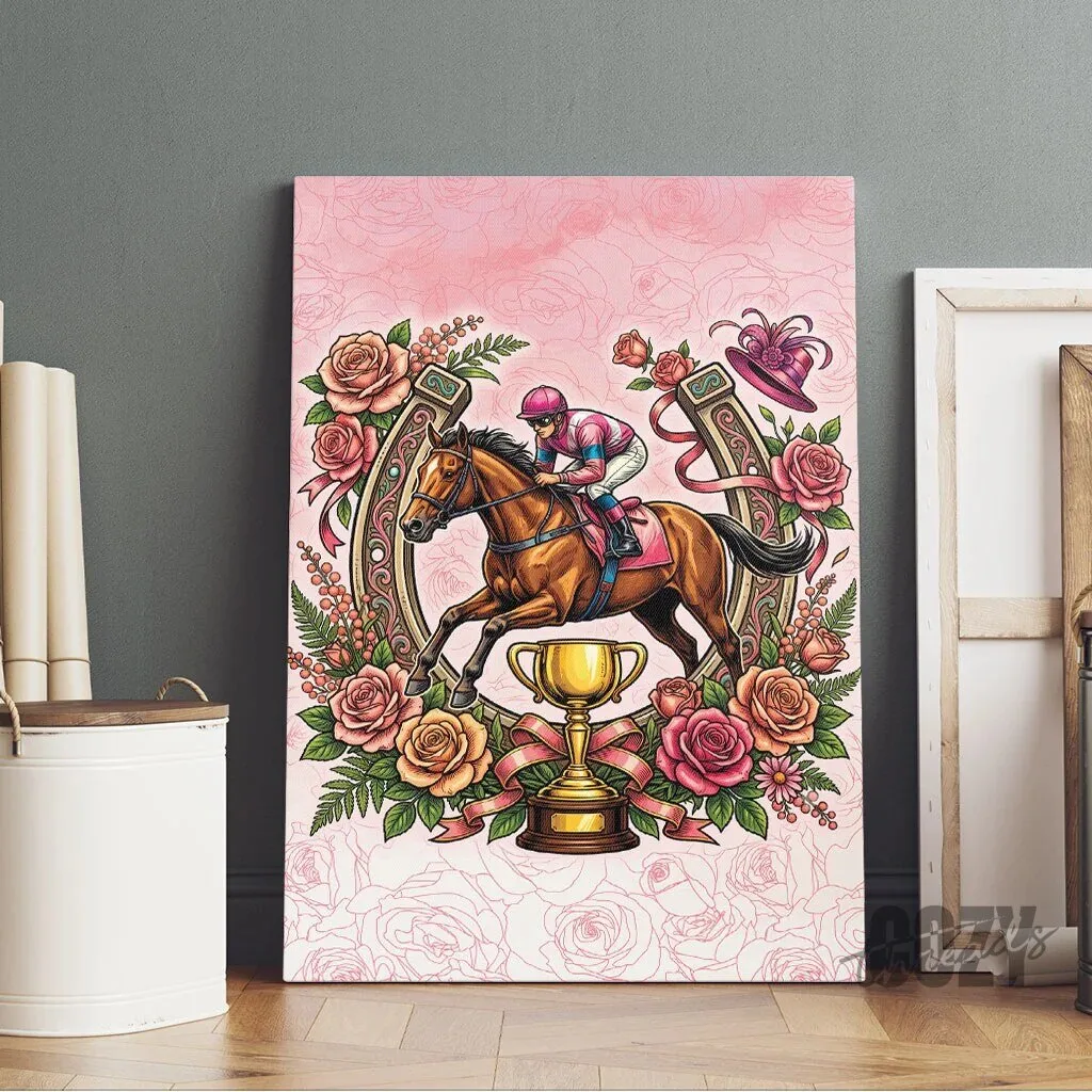 Melbourne Horse Racing Floral Horseshoe Pink Rose Wall Art Canvas 11 Melbourne Horse Racing Floral Horseshoe Pink Rose Wall Art Canvas