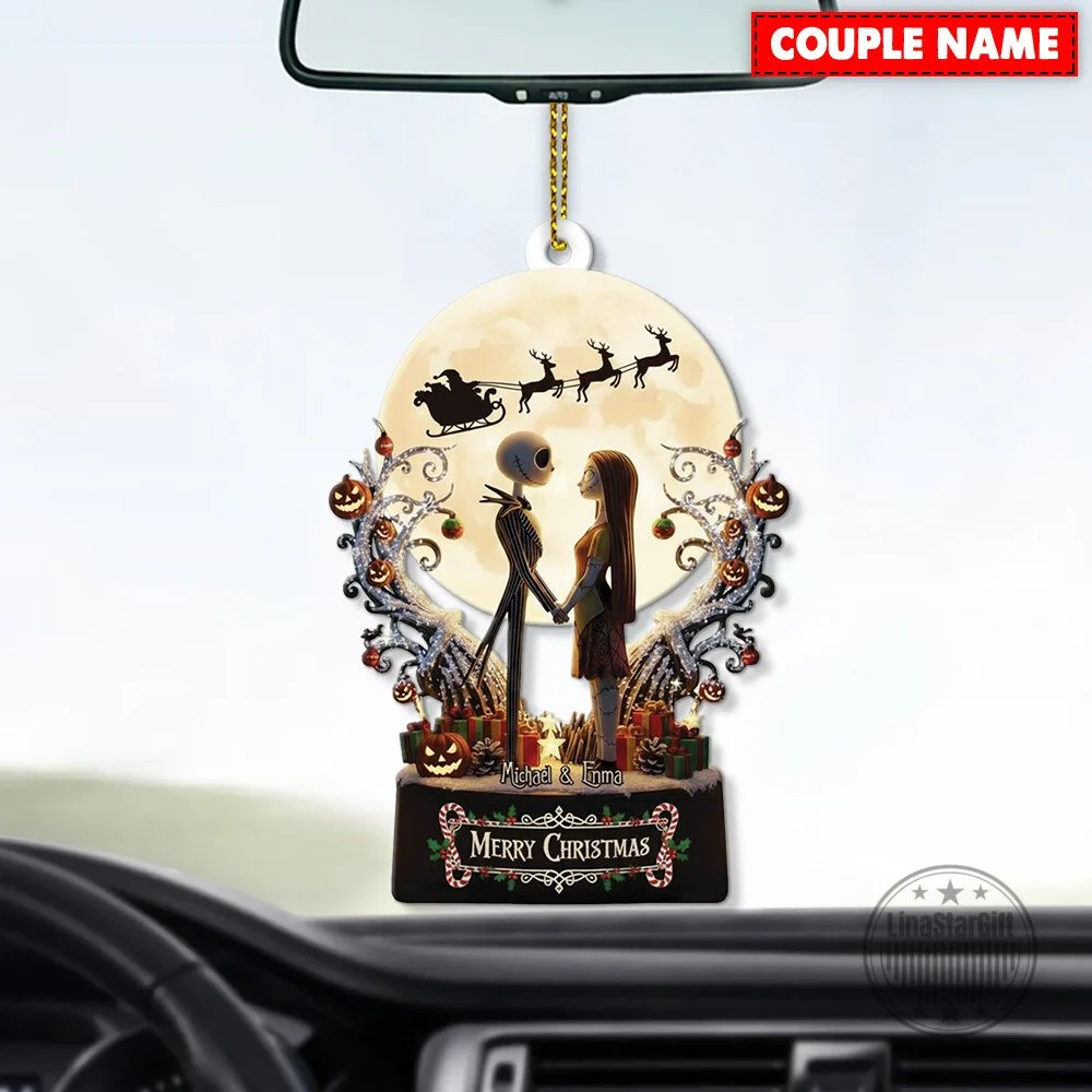 Personalized The Nightmare Before Christmas Jack and Sally Couple Christmas Ornament 7 Personalized The Nightmare Before Christmas Jack and Sally Couple Christmas Ornament
