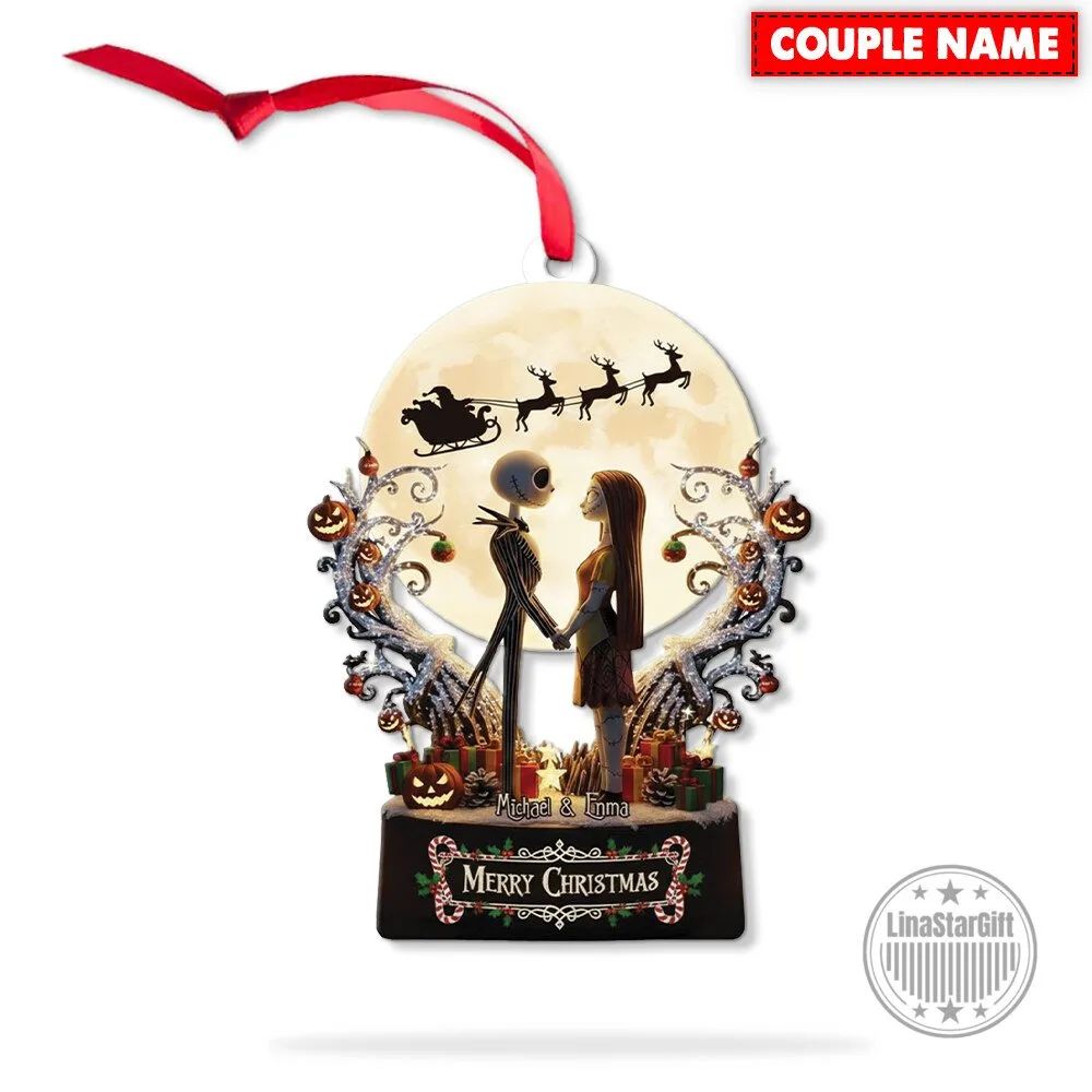 Personalized The Nightmare Before Christmas Jack and Sally Couple Christmas Ornament 9 Personalized The Nightmare Before Christmas Jack and Sally Couple Christmas Ornament