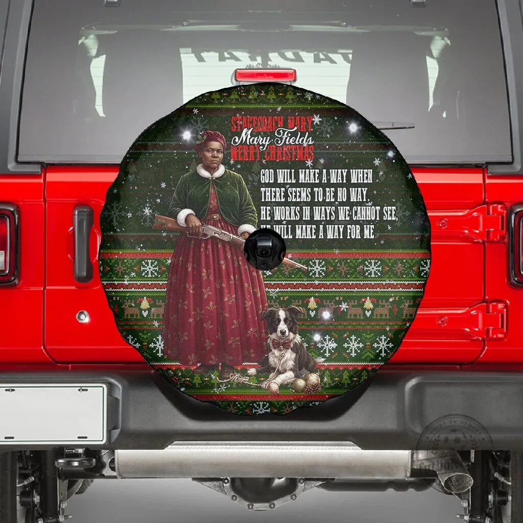 Stagecoach Mary Fields Christmas Ugly Sweater Style Spare Tire Cover 5 Stagecoach Mary Fields Christmas Ugly Sweater Style Spare Tire Cover