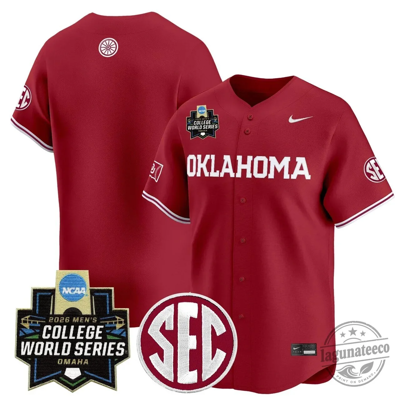 2026 College World Series Jersey for Men - Oklahoma Sooners Baseball 44 2026 College World Series Jersey for Men - Oklahoma Sooners Baseball