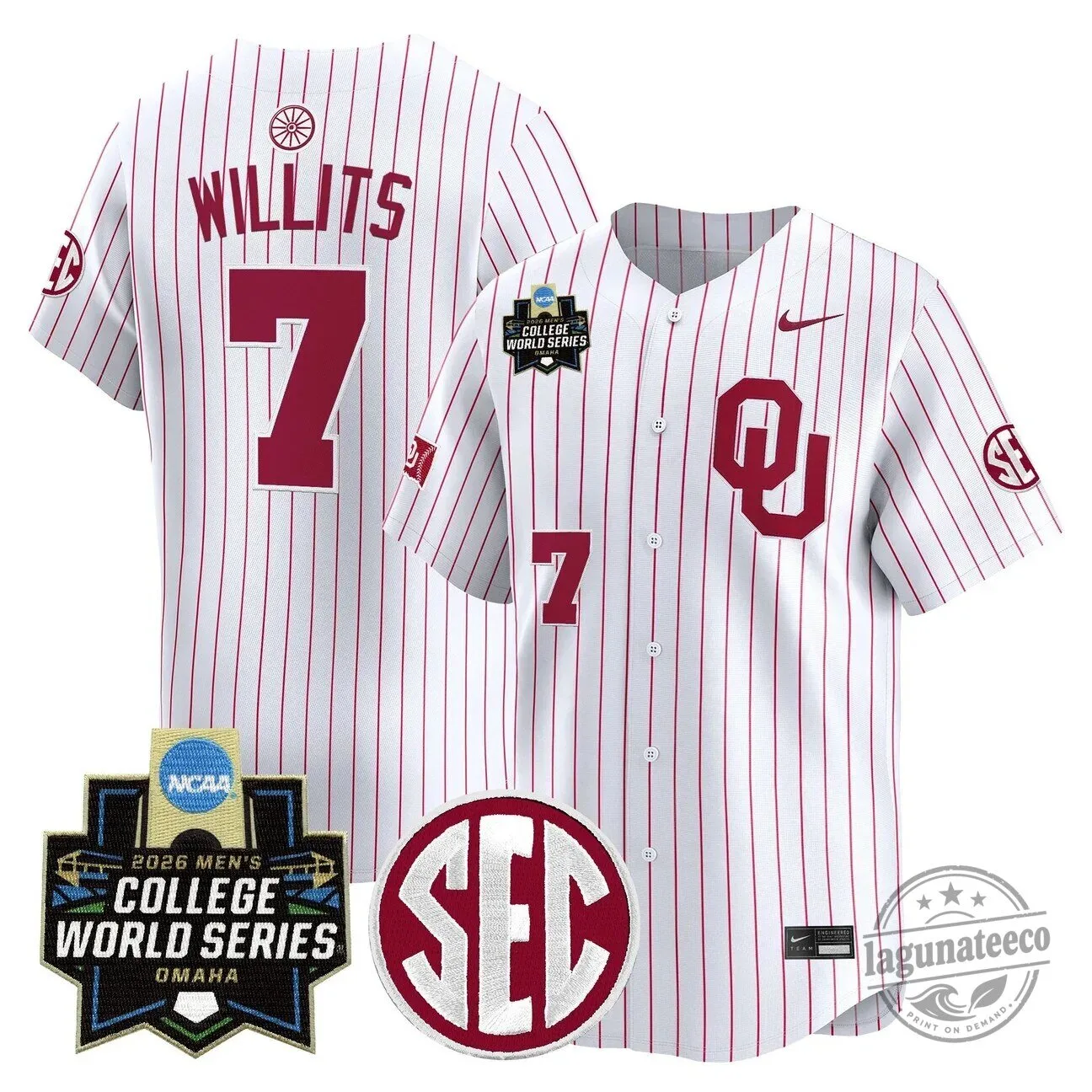 2026 College World Series Jersey for Men - Oklahoma Sooners Baseball 48 2026 College World Series Jersey for Men - Oklahoma Sooners Baseball
