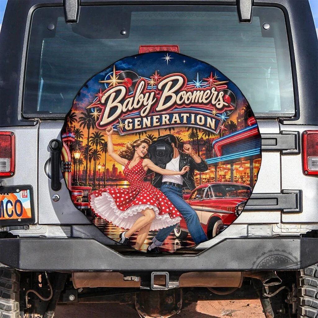 Baby Boomers Generation Vintage 1950s Rock and Roll Spare Tire Cover 7 Baby Boomers Generation Vintage 1950s Rock and Roll Spare Tire Cover