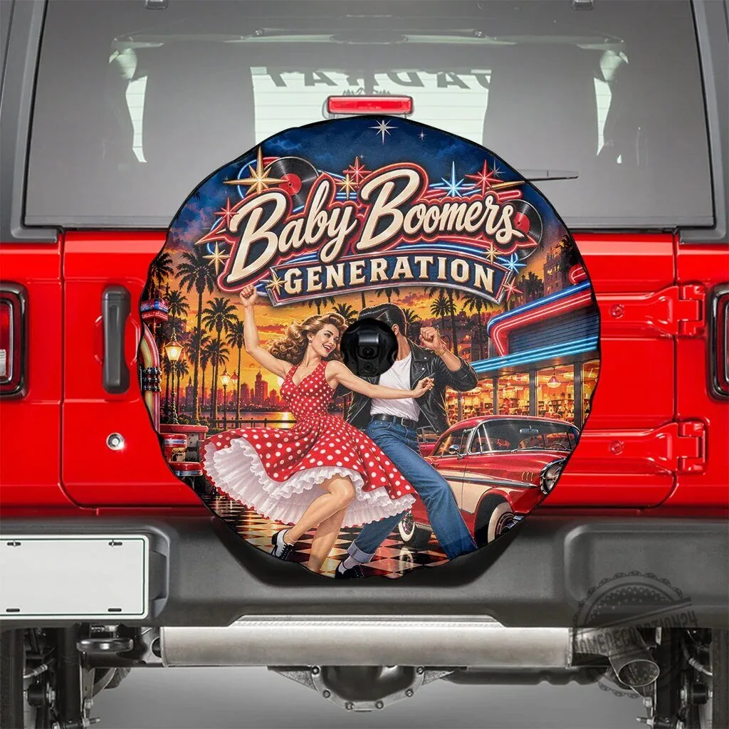 Baby Boomers Generation Vintage 1950s Rock and Roll Spare Tire Cover 8 Baby Boomers Generation Vintage 1950s Rock and Roll Spare Tire Cover