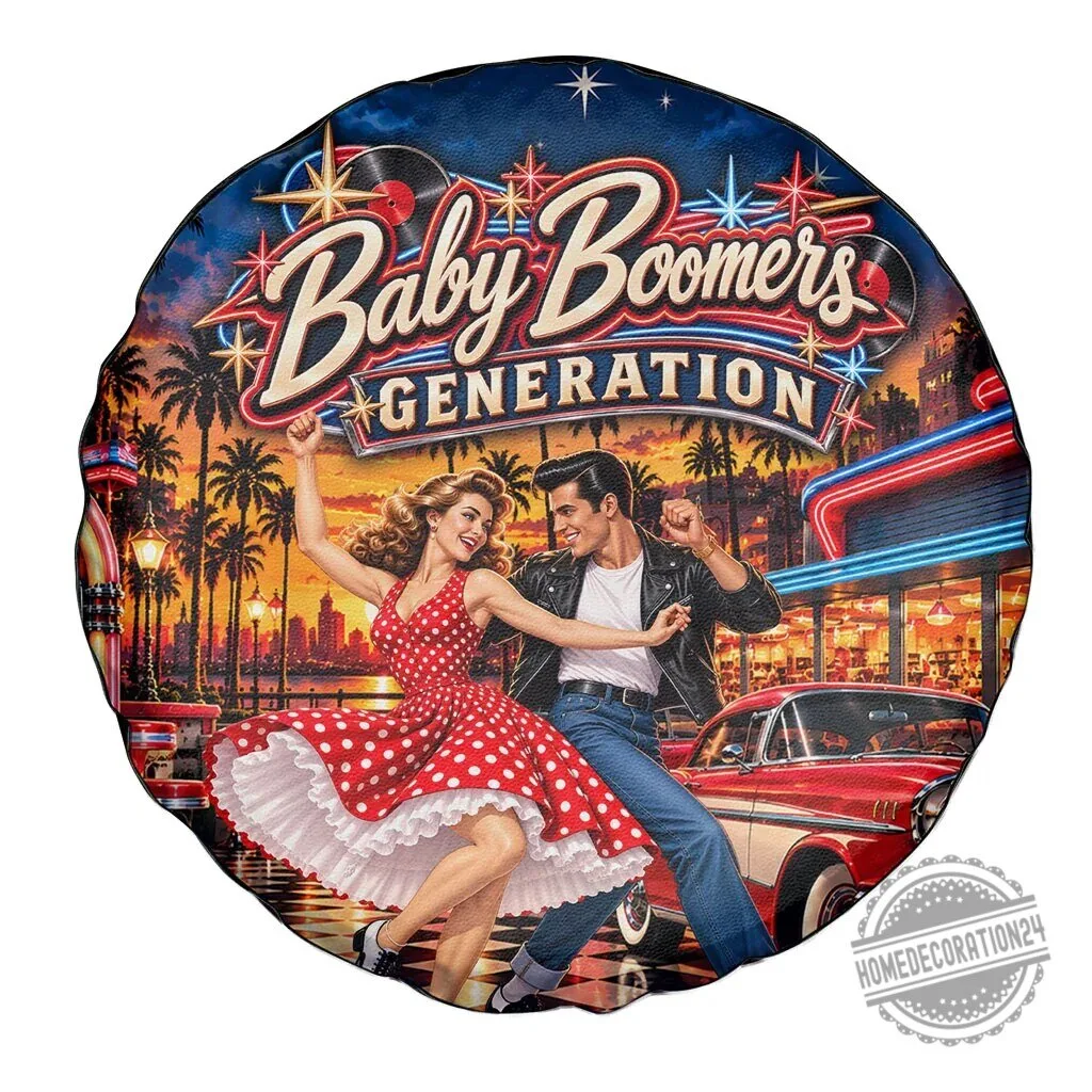 Baby Boomers Generation Vintage 1950s Rock and Roll Spare Tire Cover 9 Baby Boomers Generation Vintage 1950s Rock and Roll Spare Tire Cover