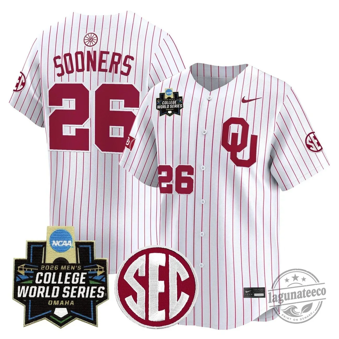 2026 College World Series Jersey for Men - Oklahoma Sooners Baseball 51 2026 College World Series Jersey for Men - Oklahoma Sooners Baseball