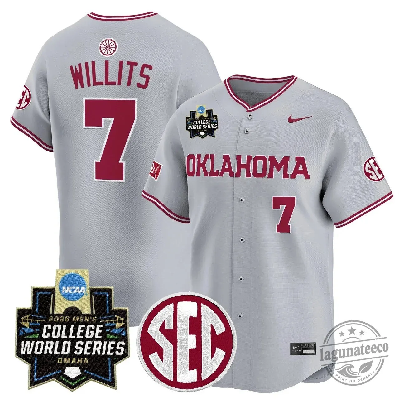 2026 College World Series Jersey for Men - Oklahoma Sooners Baseball 57 2026 College World Series Jersey for Men - Oklahoma Sooners Baseball