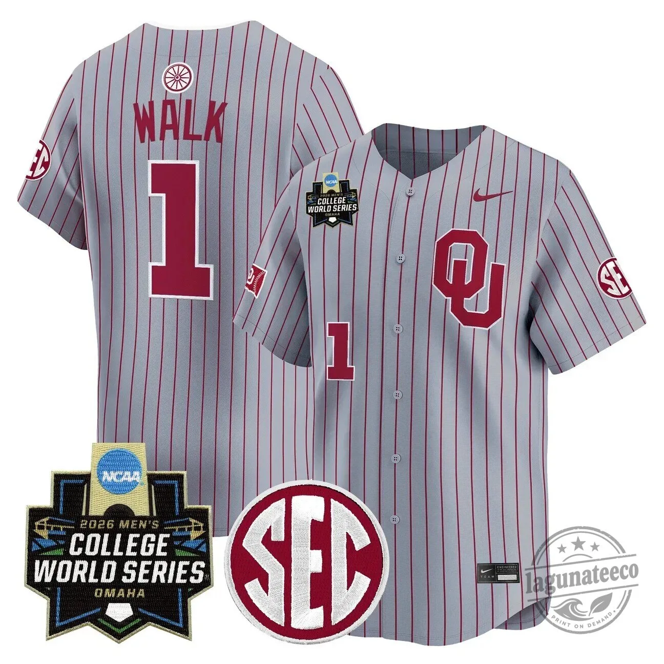 2026 College World Series Jersey for Men - Oklahoma Sooners Baseball 62 2026 College World Series Jersey for Men - Oklahoma Sooners Baseball