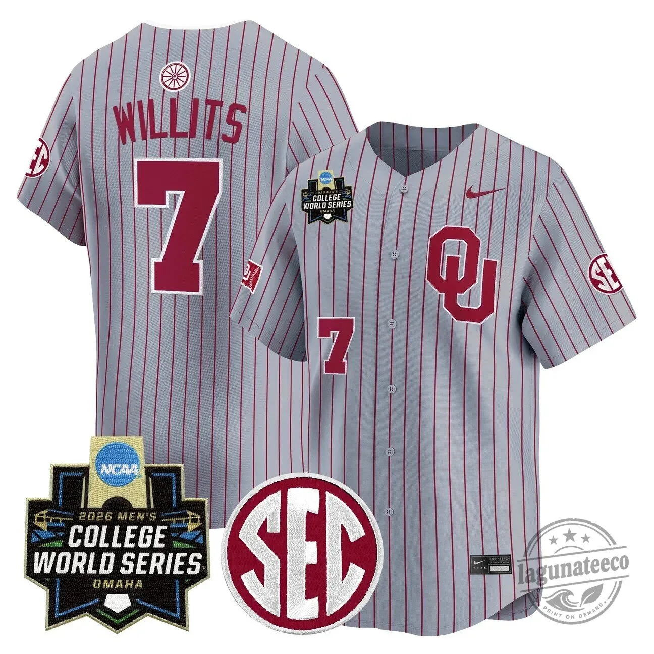 2026 College World Series Jersey for Men - Oklahoma Sooners Baseball 65 2026 College World Series Jersey for Men - Oklahoma Sooners Baseball