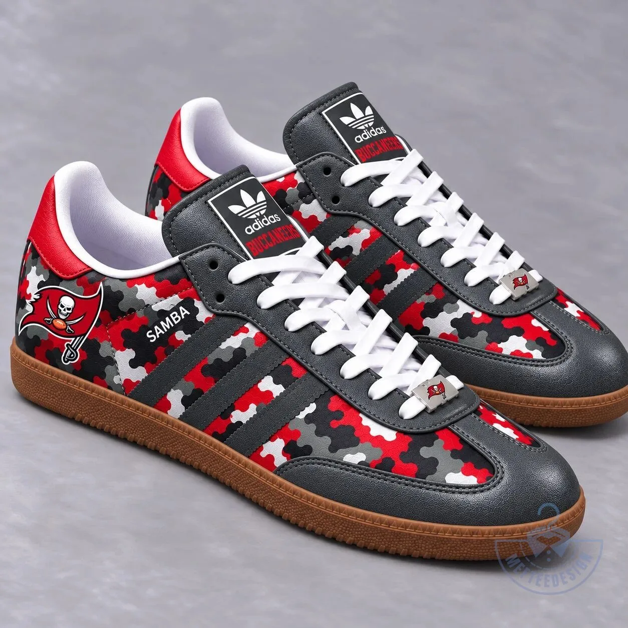 Tampa Bay Buccaneers Camouflage Pattern Football Team Samba Shoes