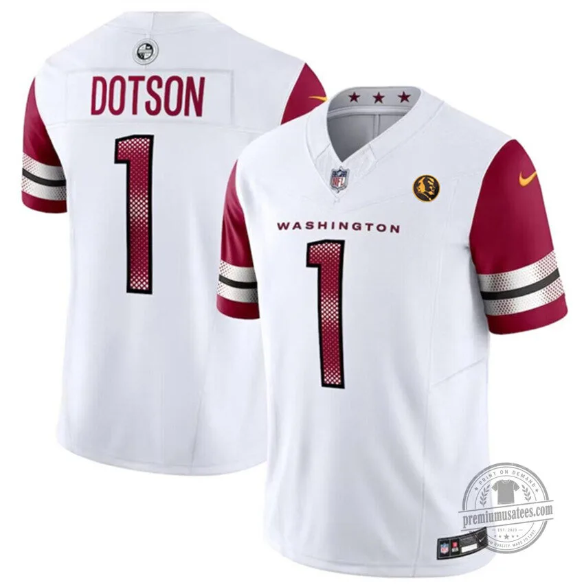 White Football Jersey of Jahan Dotson for Washington Commanders