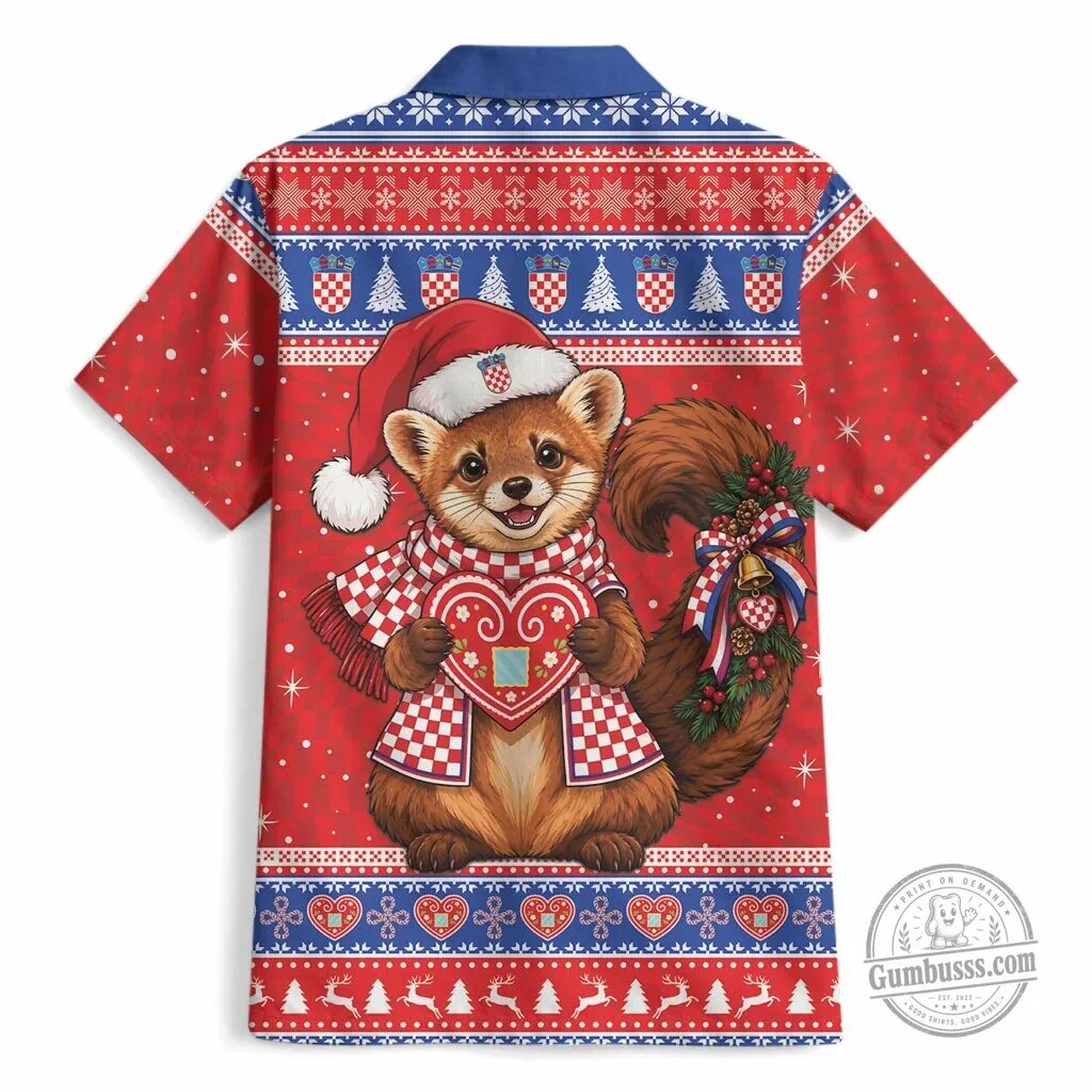 Croatian Kuna Licitar Heart Christmas Holiday Hawaiian Shirt 7 Croatian Kuna Licitar Heart Christmas Holiday Hawaiian Shirt