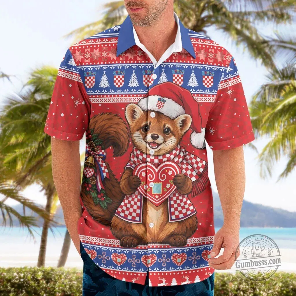 Croatian Kuna Licitar Heart Christmas Holiday Hawaiian Shirt 8 Croatian Kuna Licitar Heart Christmas Holiday Hawaiian Shirt