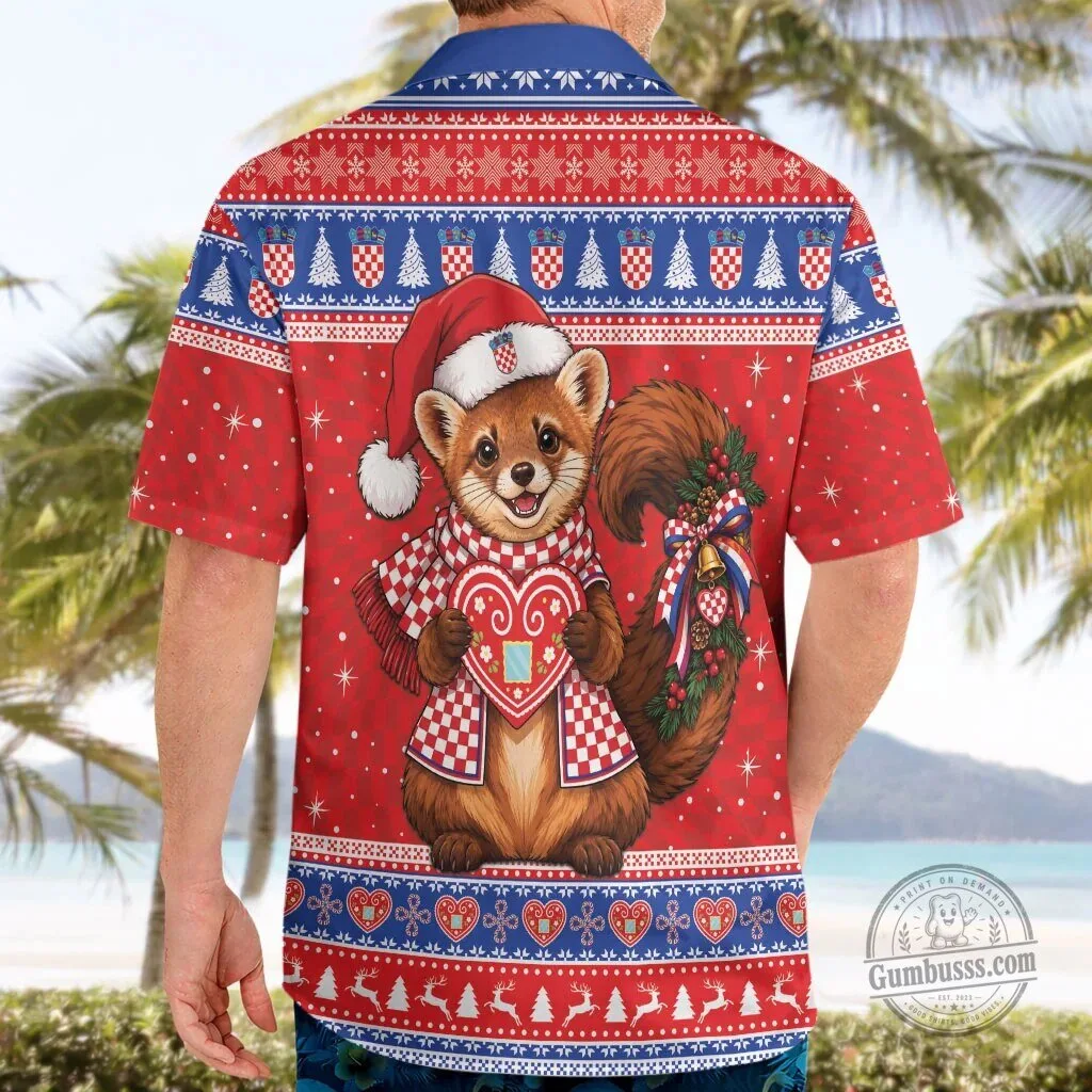 Croatian Kuna Licitar Heart Christmas Holiday Hawaiian Shirt 9 Croatian Kuna Licitar Heart Christmas Holiday Hawaiian Shirt