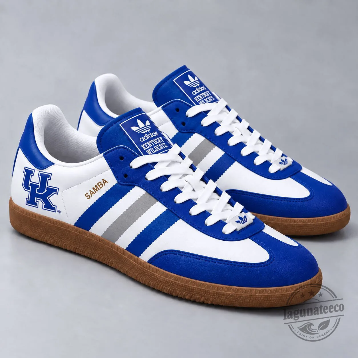 Kentucky Wildcats NCAA Team Pride Blue and White Samba Shoes