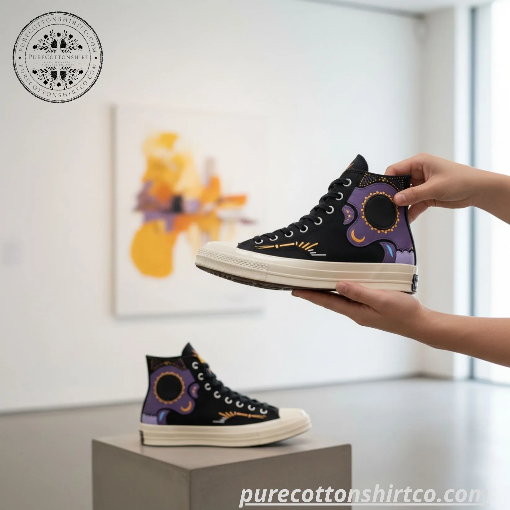 Converse Chuck 70 High Inspired Día de Muertos 2026 – Black Xico Edition Shoes (1) Converse Chuck 70 High “Día de Muertos 2026” – Black Xico Edition Shoes — image 2