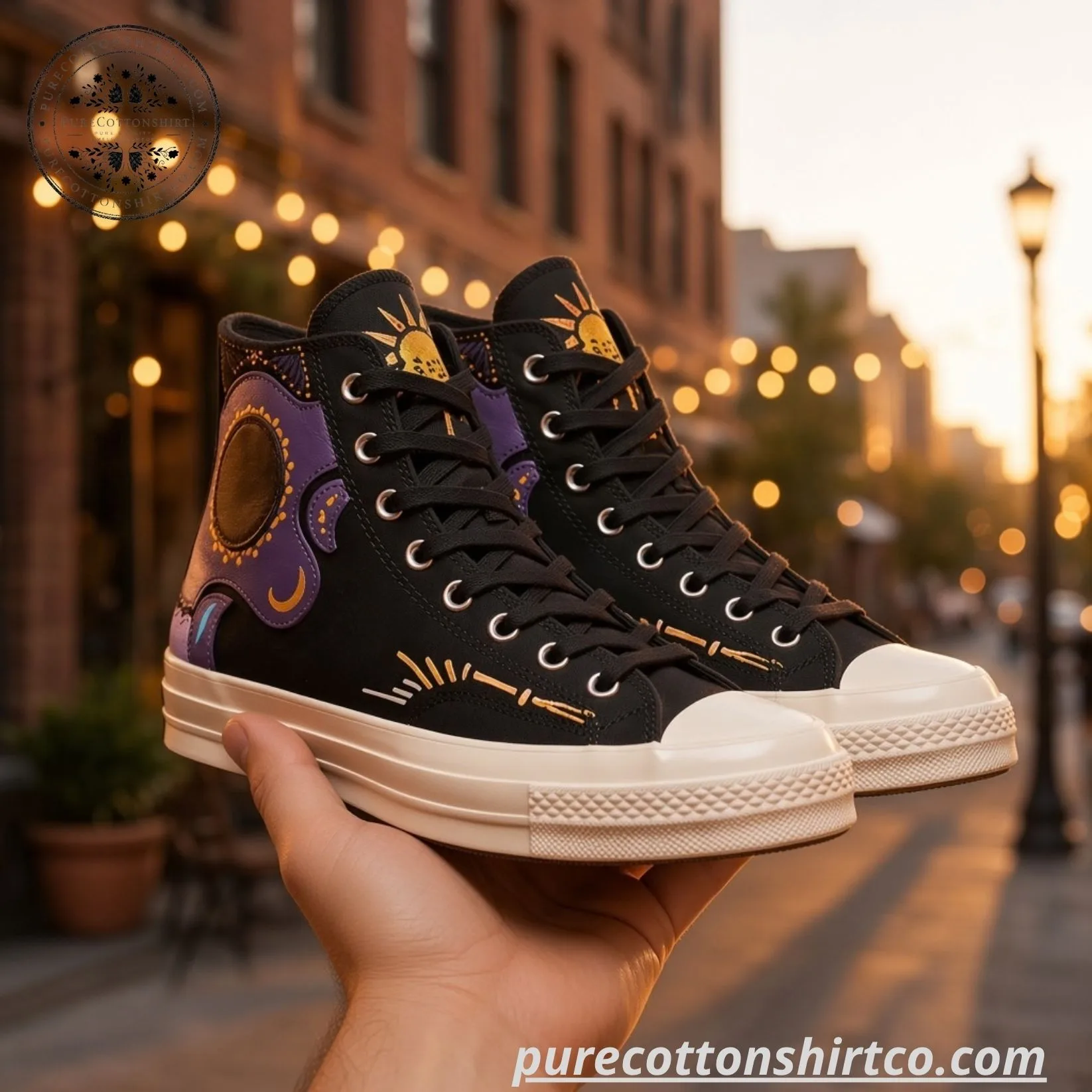 Converse Chuck 70 High Inspired Día de Muertos 2026 – Black Xico Edition Shoes (2) Converse Chuck 70 High “Día de Muertos 2026” – Black Xico Edition Shoes — image 3