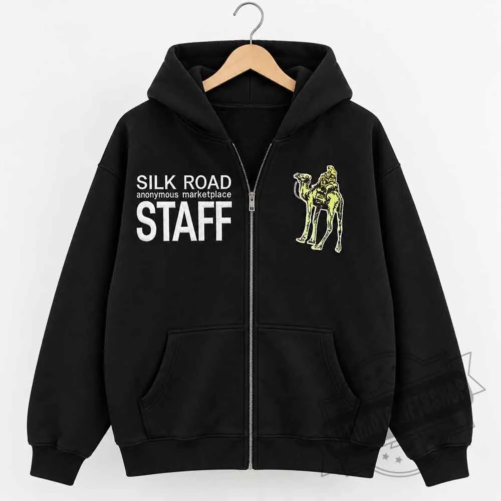 Silk Road Anonymous Marketplace Staff Zip-Up Hoodie 3 Silk Road Anonymous Marketplace Staff Zip-Up Hoodie