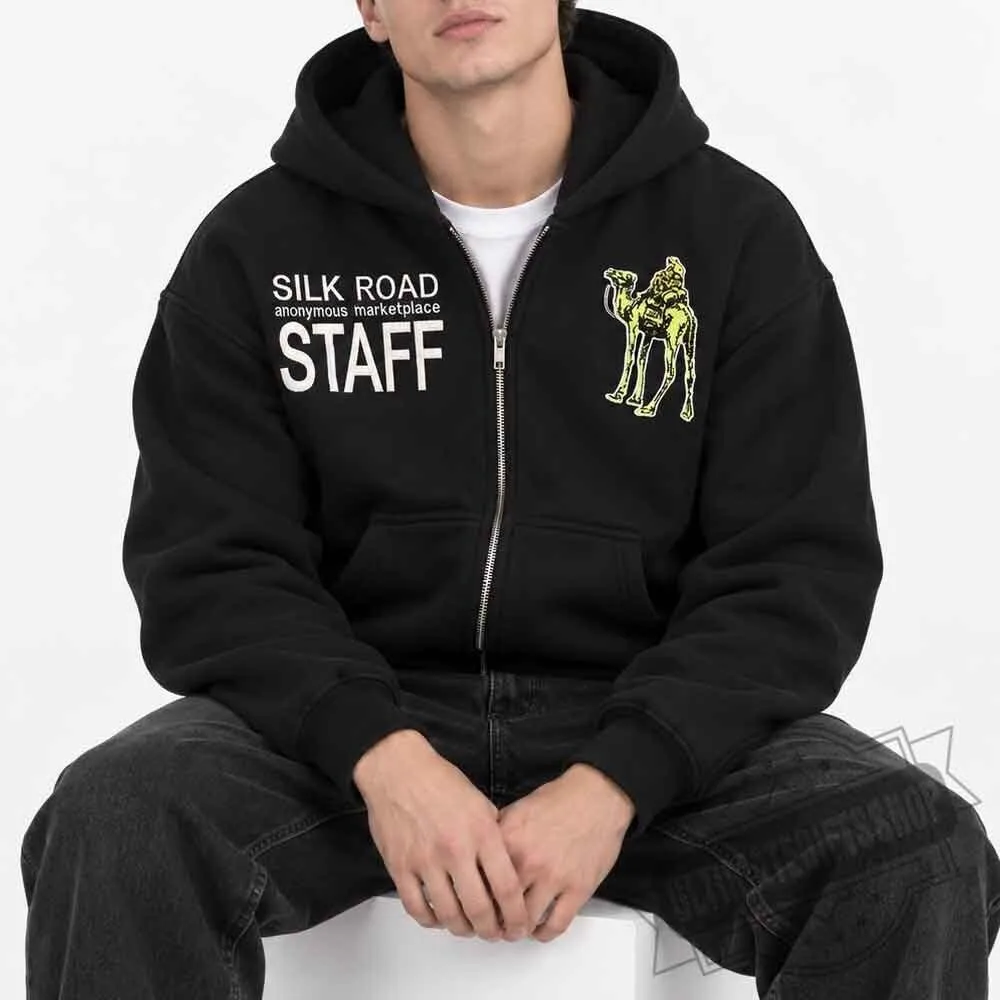 Silk Road Anonymous Marketplace Staff Zip-Up Hoodie 4 Silk Road Anonymous Marketplace Staff Zip-Up Hoodie