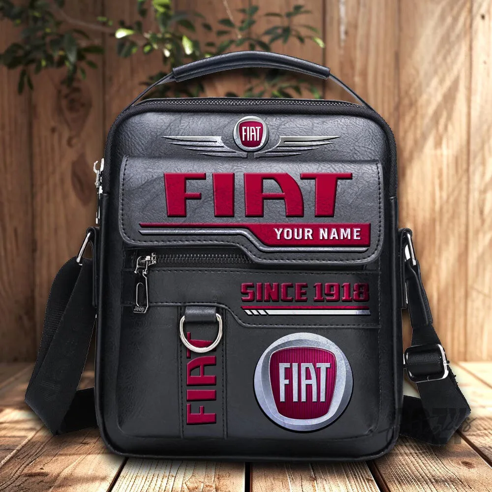 Fiat Since 1918 Custom Name Leather Crossbody Bag, Shoulder Bag 6 Fiat Since 1918 Custom Name Leather Crossbody Bag, Shoulder Bag