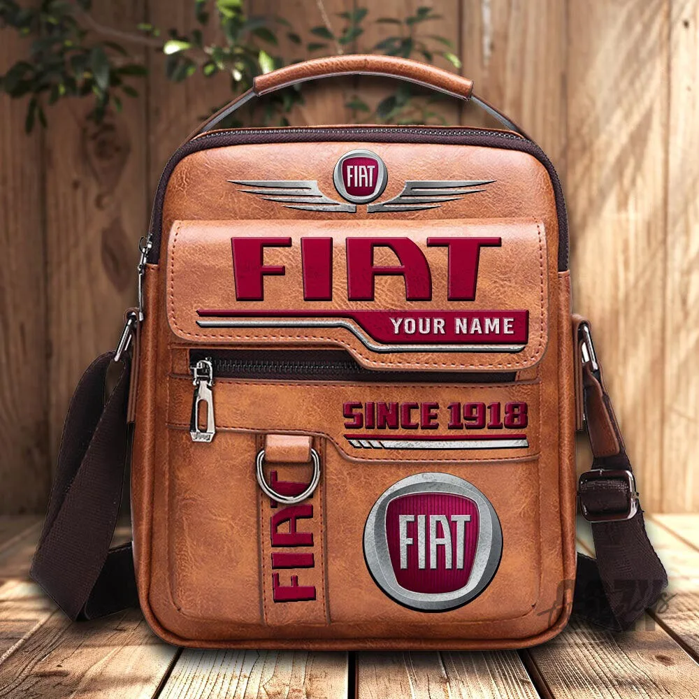 Fiat Since 1918 Custom Name Leather Crossbody Bag, Shoulder Bag 7 Fiat Since 1918 Custom Name Leather Crossbody Bag, Shoulder Bag