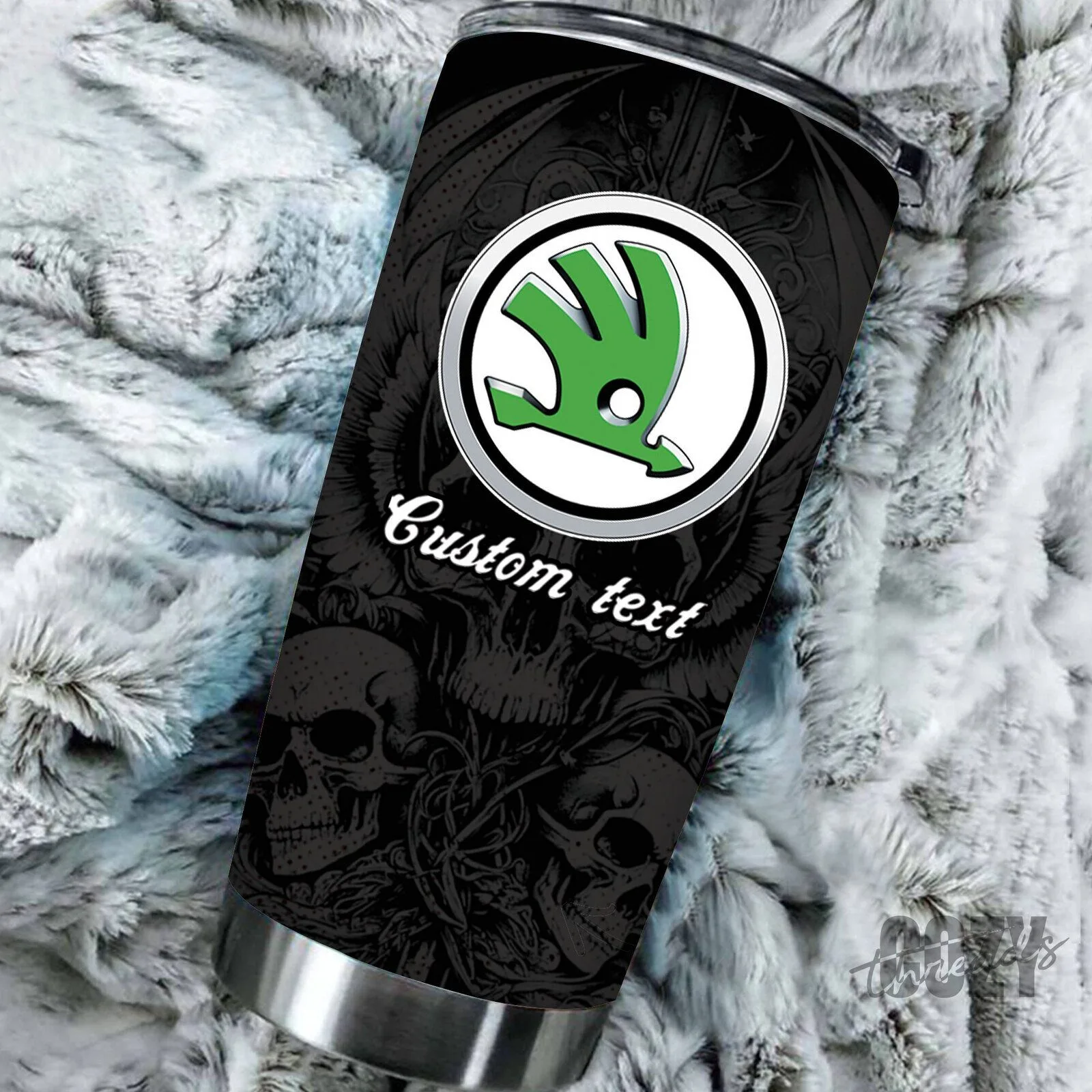 Skoda Skull Wings Custom Name 30oz Stainless Steel Tumbler 5 Skoda Skull Wings Custom Name 30oz Stainless Steel Tumbler