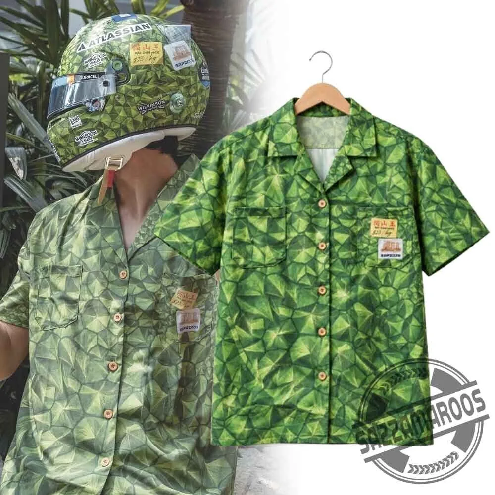Alex Albon Special Edition Durian Pattern Hawaiian Shirt F1 Singapore Grand Prix