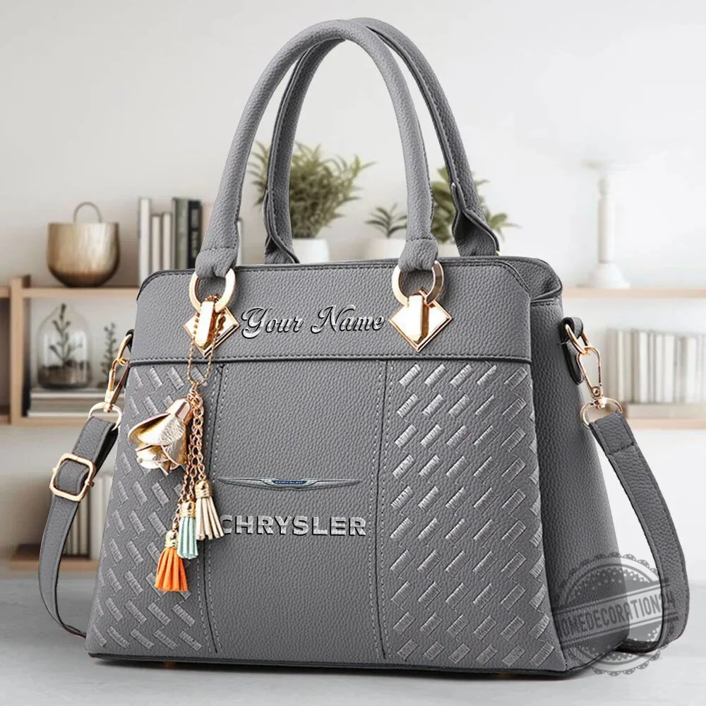 Chrysler Custom Name Classic Leather Women Handbag 17 Chrysler Custom Name Classic Leather Women Handbag
