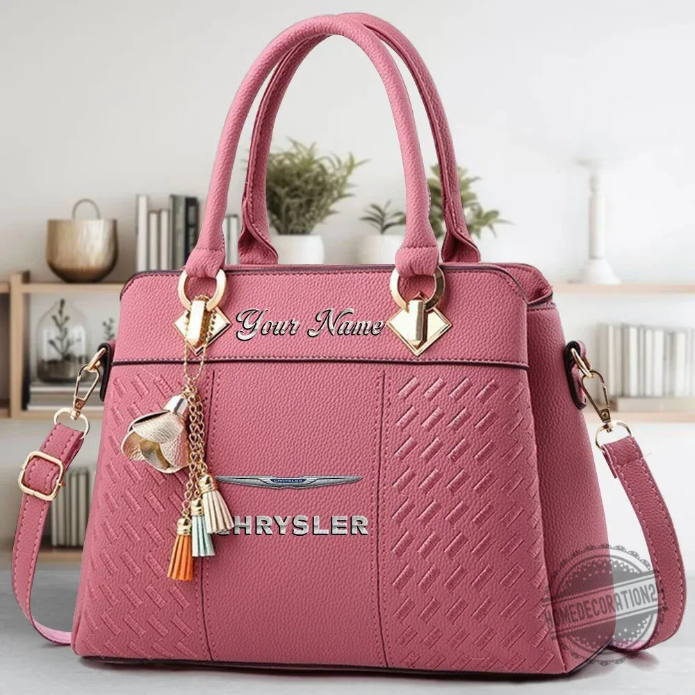 Chrysler Custom Name Classic Leather Women Handbag 18 Chrysler Custom Name Classic Leather Women Handbag