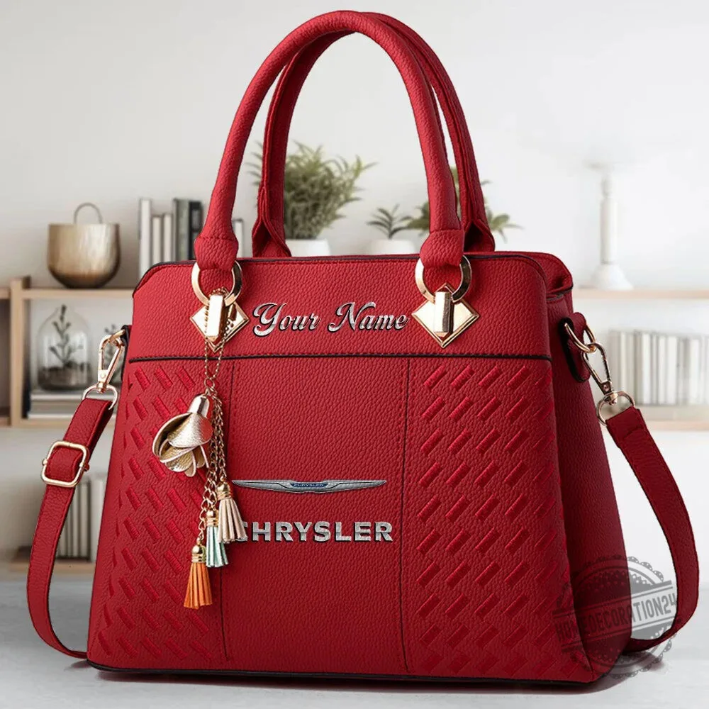 Chrysler Custom Name Classic Leather Women Handbag 19 Chrysler Custom Name Classic Leather Women Handbag