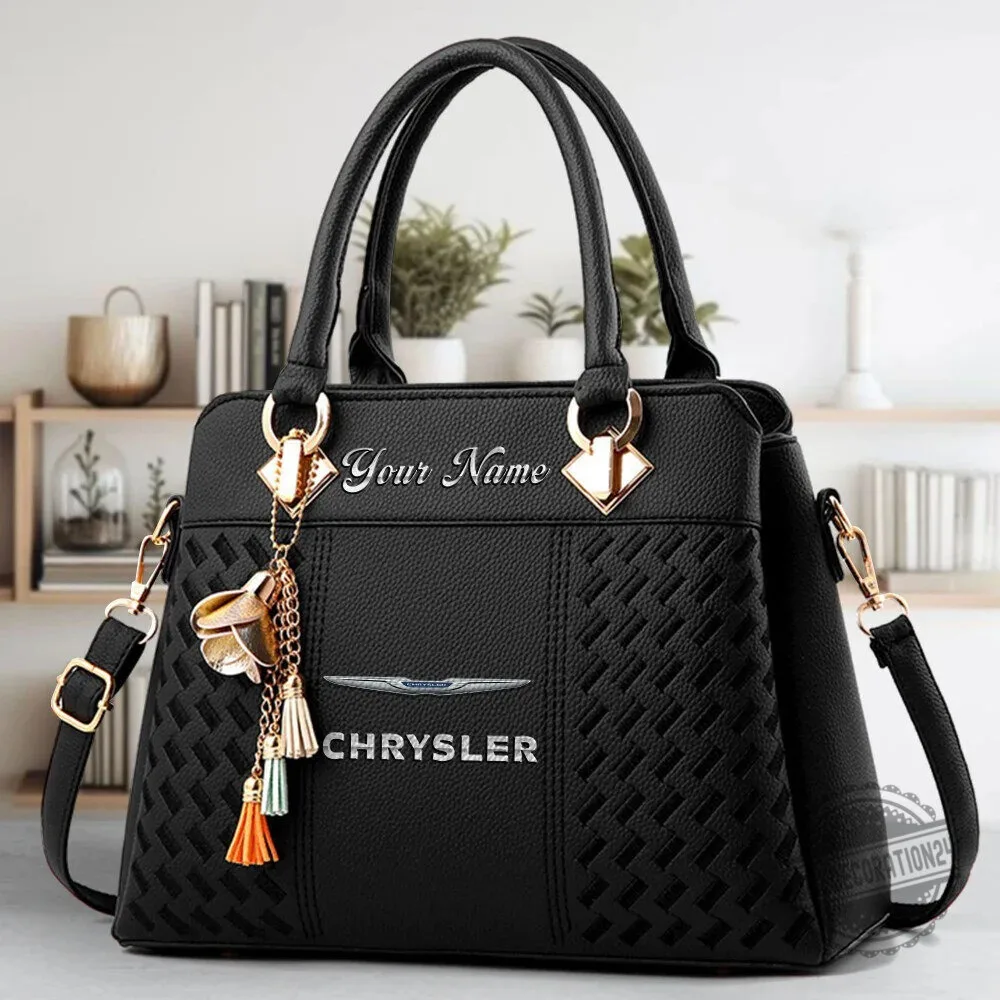 Chrysler Custom Name Classic Leather Women Handbag 20 Chrysler Custom Name Classic Leather Women Handbag