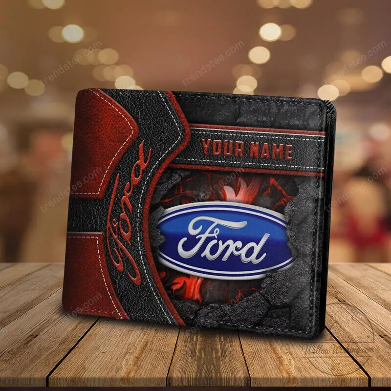Ford Blue Oval Logo Personalized Custom Name Casual Leather Wallet 12 Ford Blue Oval Logo Personalized Custom Name Casual Leather Wallet
