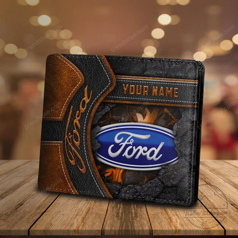 Ford Blue Oval Logo Personalized Custom Name Casual Leather Wallet 13 Ford Blue Oval Logo Personalized Custom Name Casual Leather Wallet