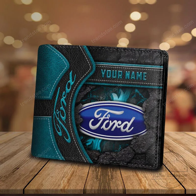 Ford Blue Oval Logo Personalized Custom Name Casual Leather Wallet 16 Ford Blue Oval Logo Personalized Custom Name Casual Leather Wallet