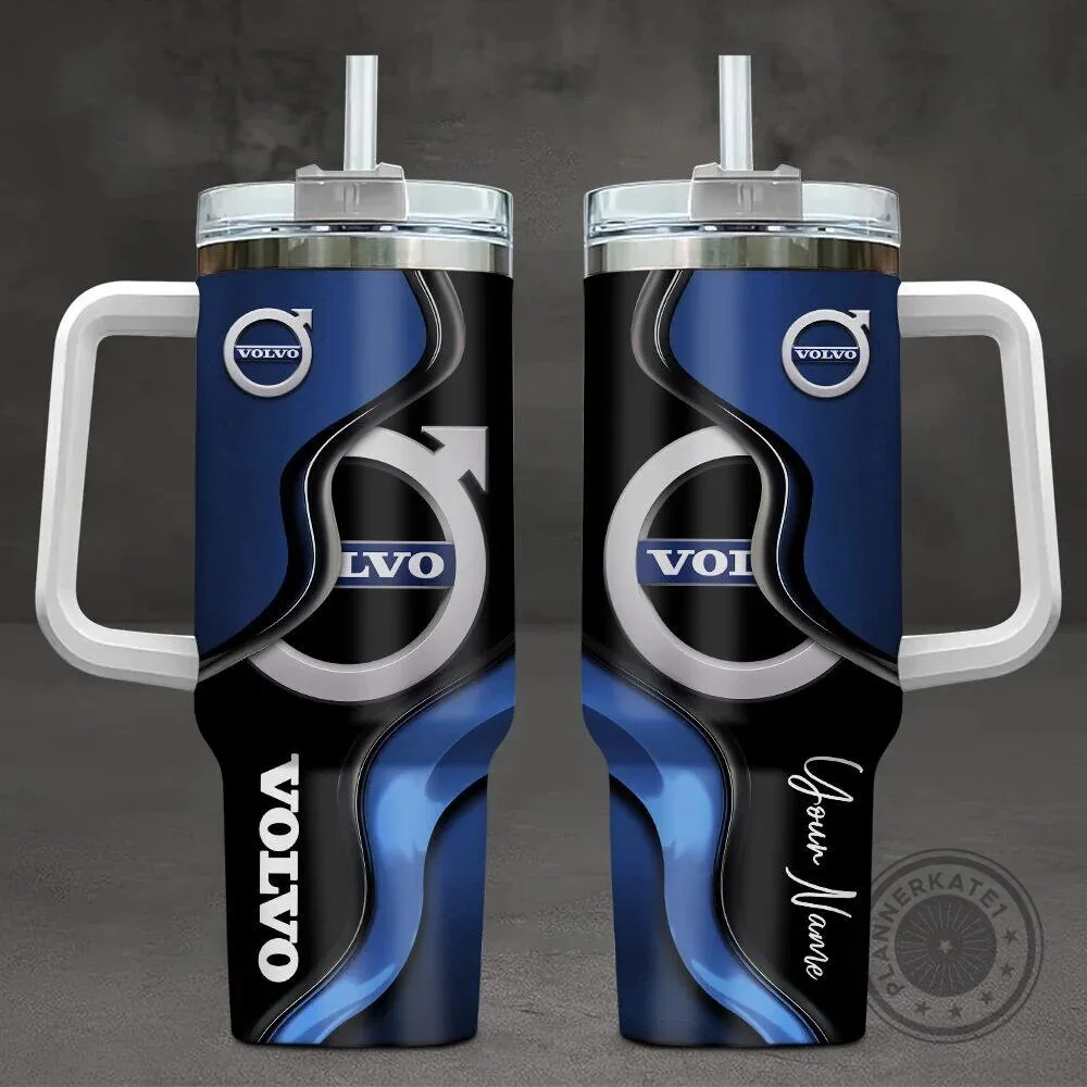 Volvo Custom Name 40oz Tumbler with Handle