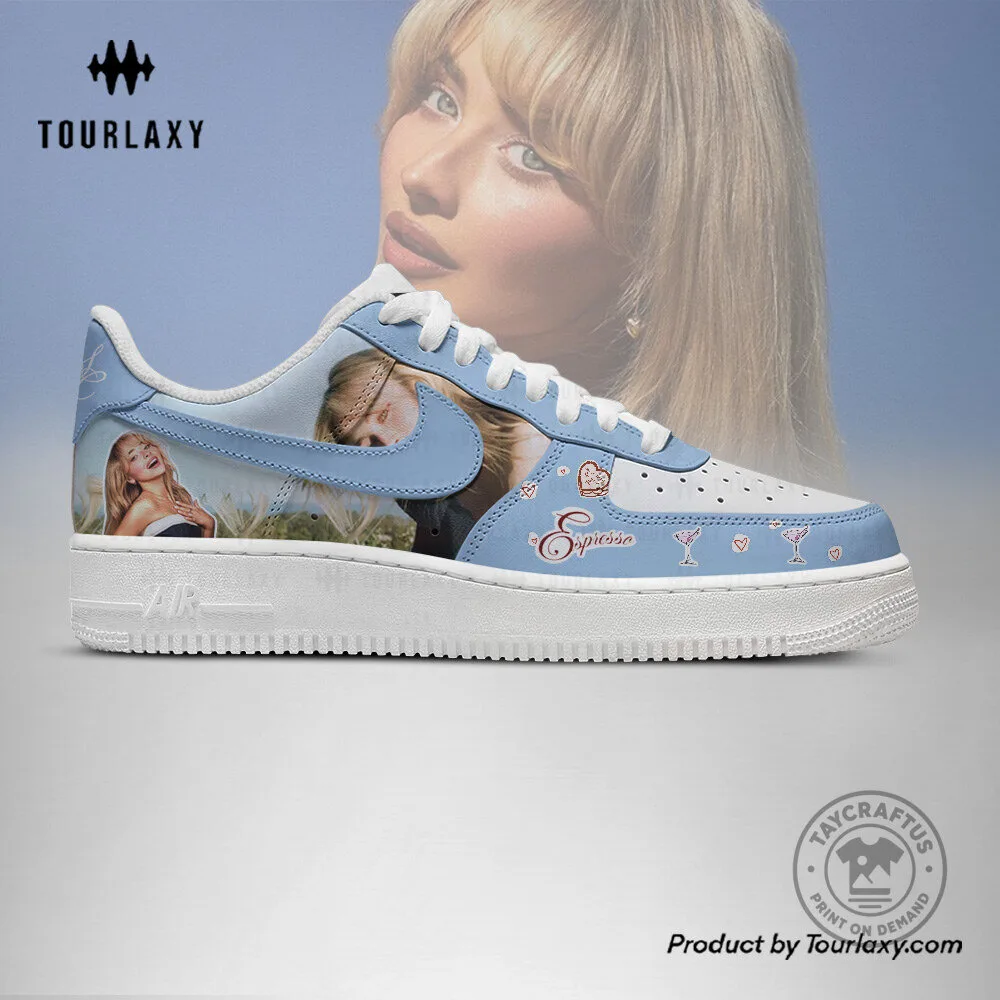 Sabrina Carpenter Espresso Song Custom Air Force One Sneakers 5 Sabrina Carpenter Espresso Song Custom Air Force One Sneakers