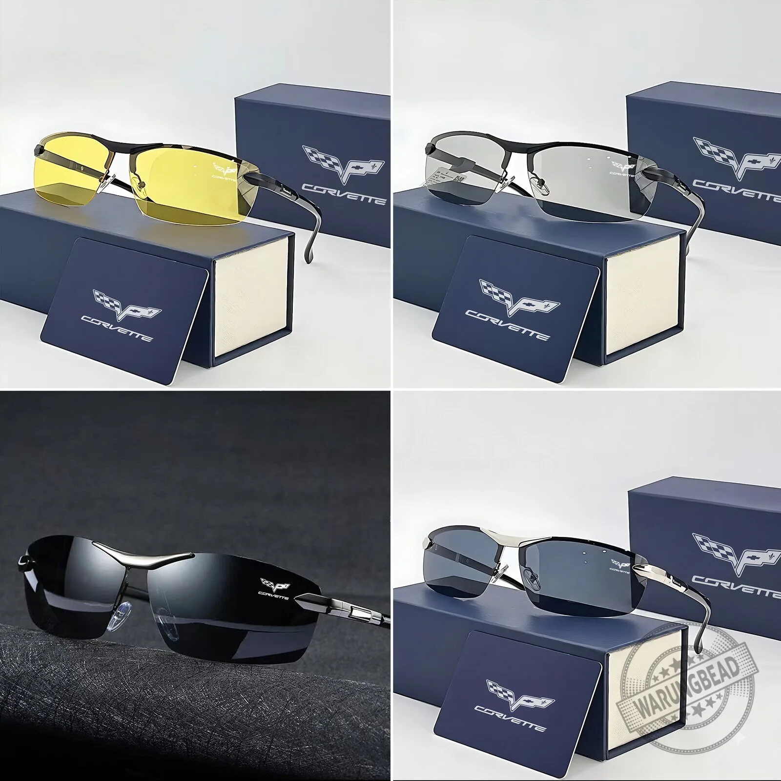 Corvette Sport Design Polarized Men's Sunglasses with UV Protection 18 Corvette Sport Design Polarized Men
