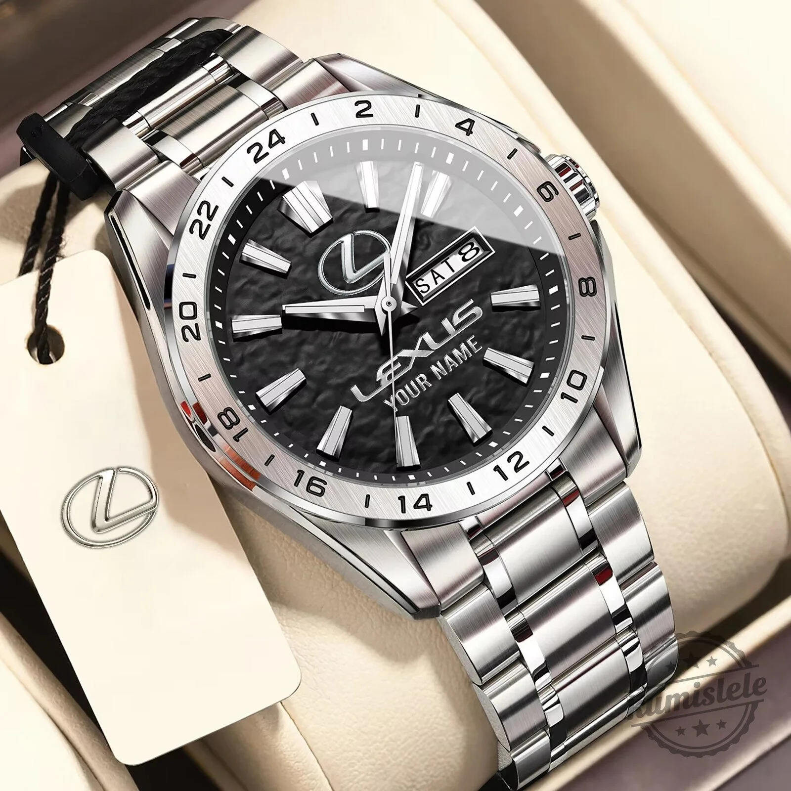 Lexus Custom Name Blue Dial Stainless Steel Men's Watch 13 Lexus Custom Name Blue Dial Stainless Steel Men