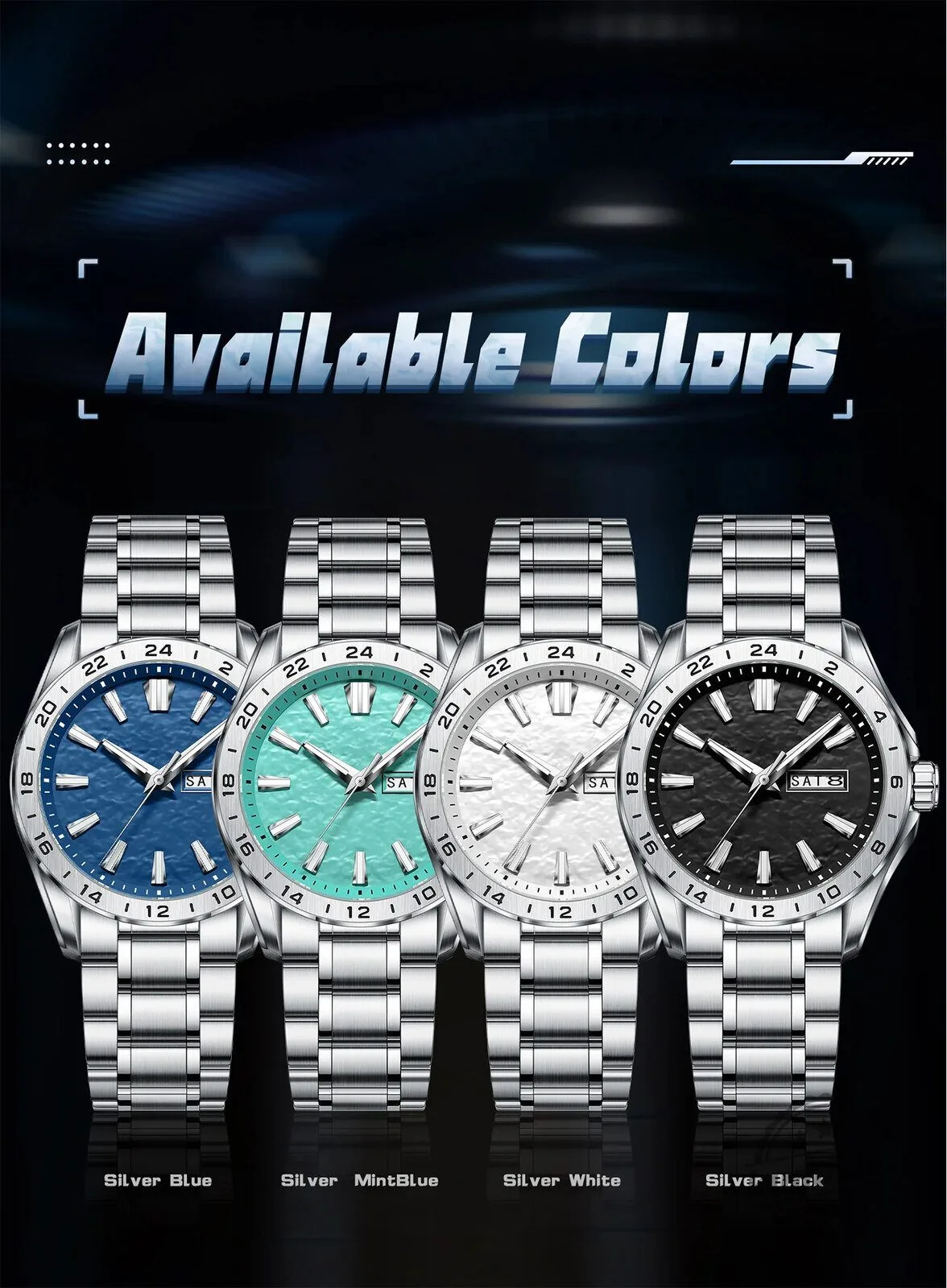 Lexus Custom Name Blue Dial Stainless Steel Men's Watch 17 Lexus Custom Name Blue Dial Stainless Steel Men