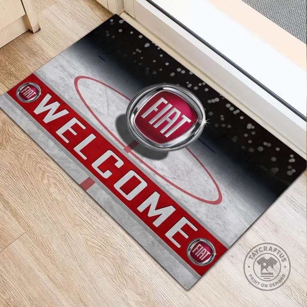 Fiat Logo Welcome Home Entrance Doormat 3 Fiat Logo Welcome Home Entrance Doormat