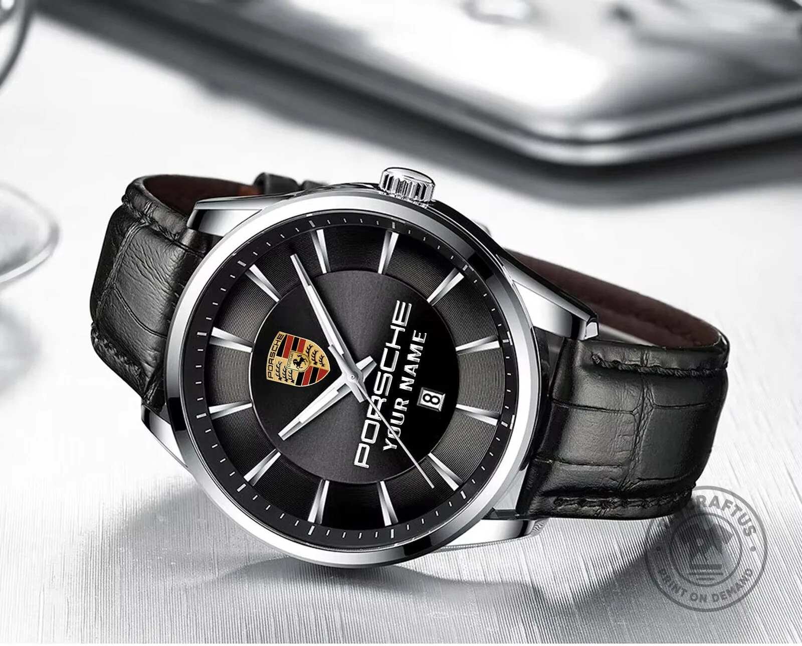 Porsche Custom Name Casual Design Men Leather Strap Quartz Watch 9 Porsche Custom Name Casual Design Men Leather Strap Quartz Watch