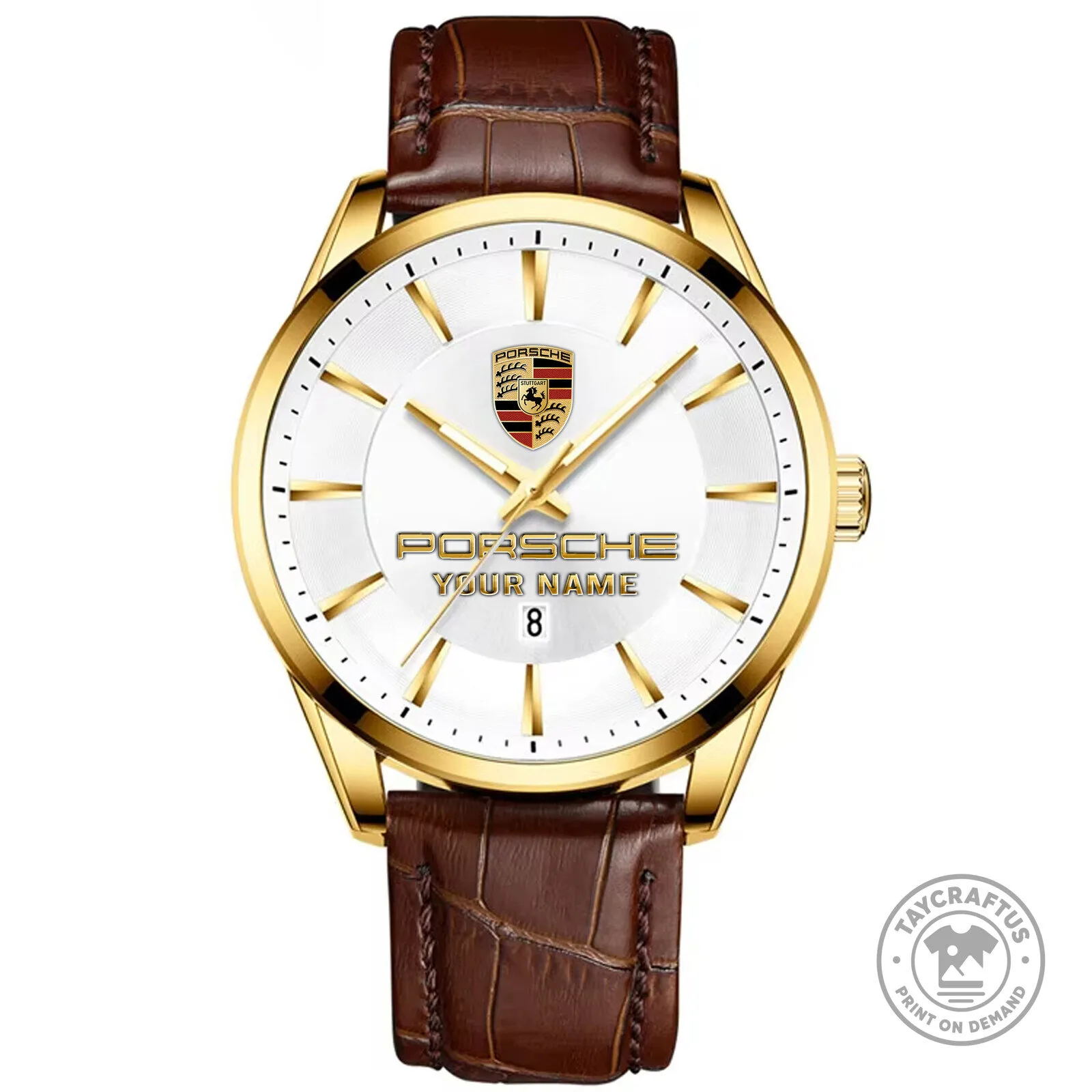 Porsche Custom Name Casual Design Men Leather Strap Quartz Watch 11 Porsche Custom Name Casual Design Men Leather Strap Quartz Watch