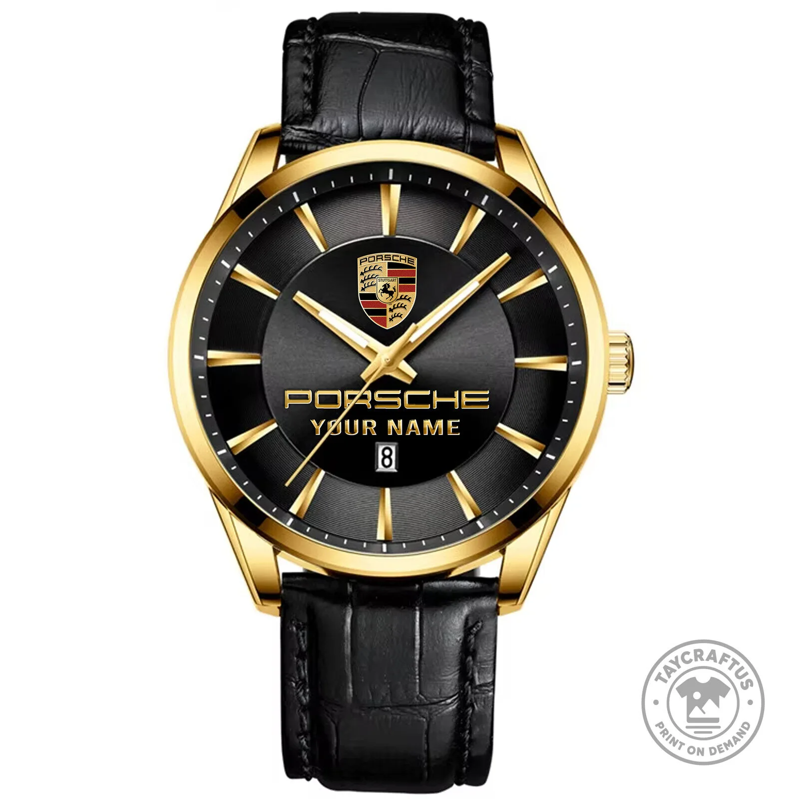 Porsche Custom Name Casual Design Men Leather Strap Quartz Watch 12 Porsche Custom Name Casual Design Men Leather Strap Quartz Watch