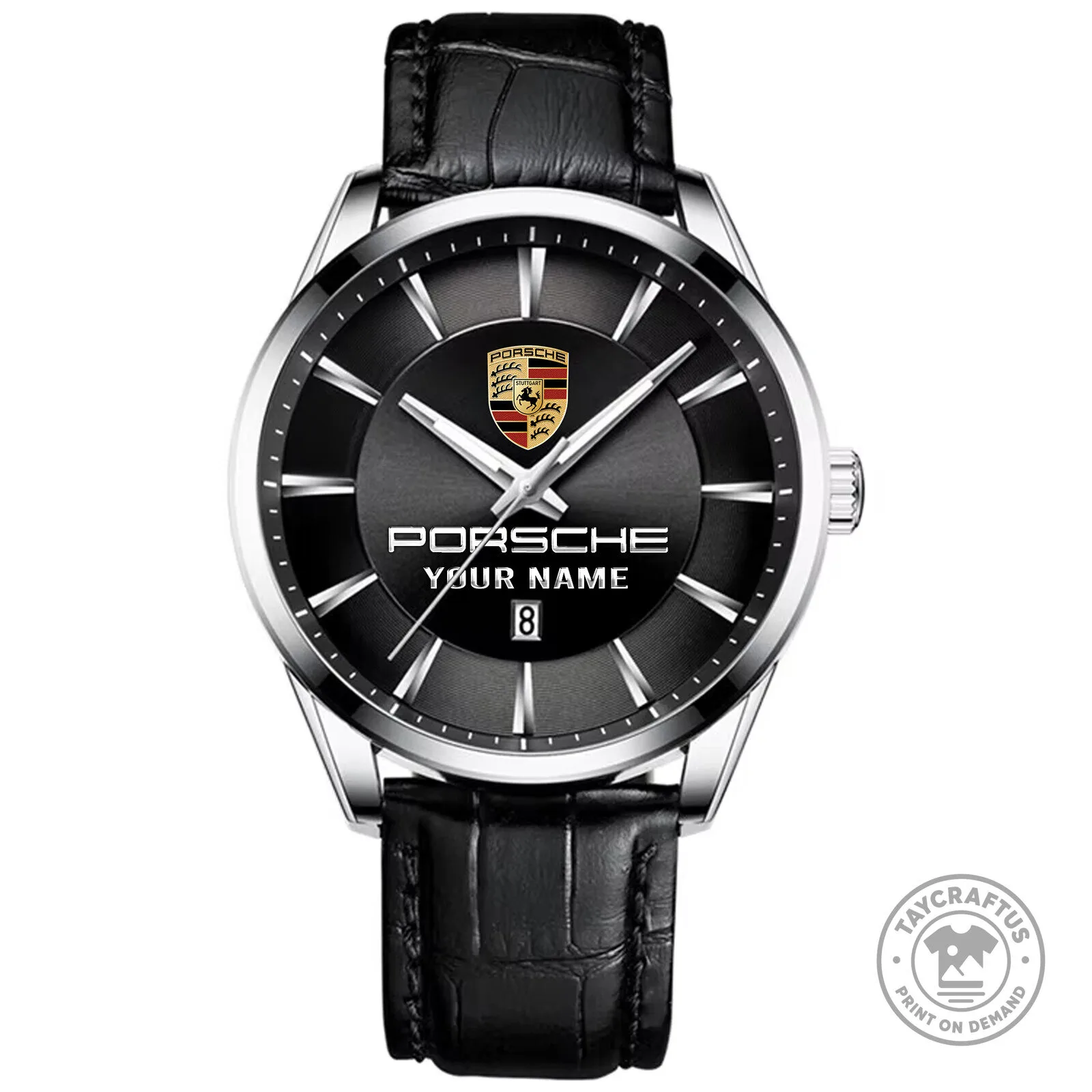 Porsche Custom Name Casual Design Men Leather Strap Quartz Watch 13 Porsche Custom Name Casual Design Men Leather Strap Quartz Watch