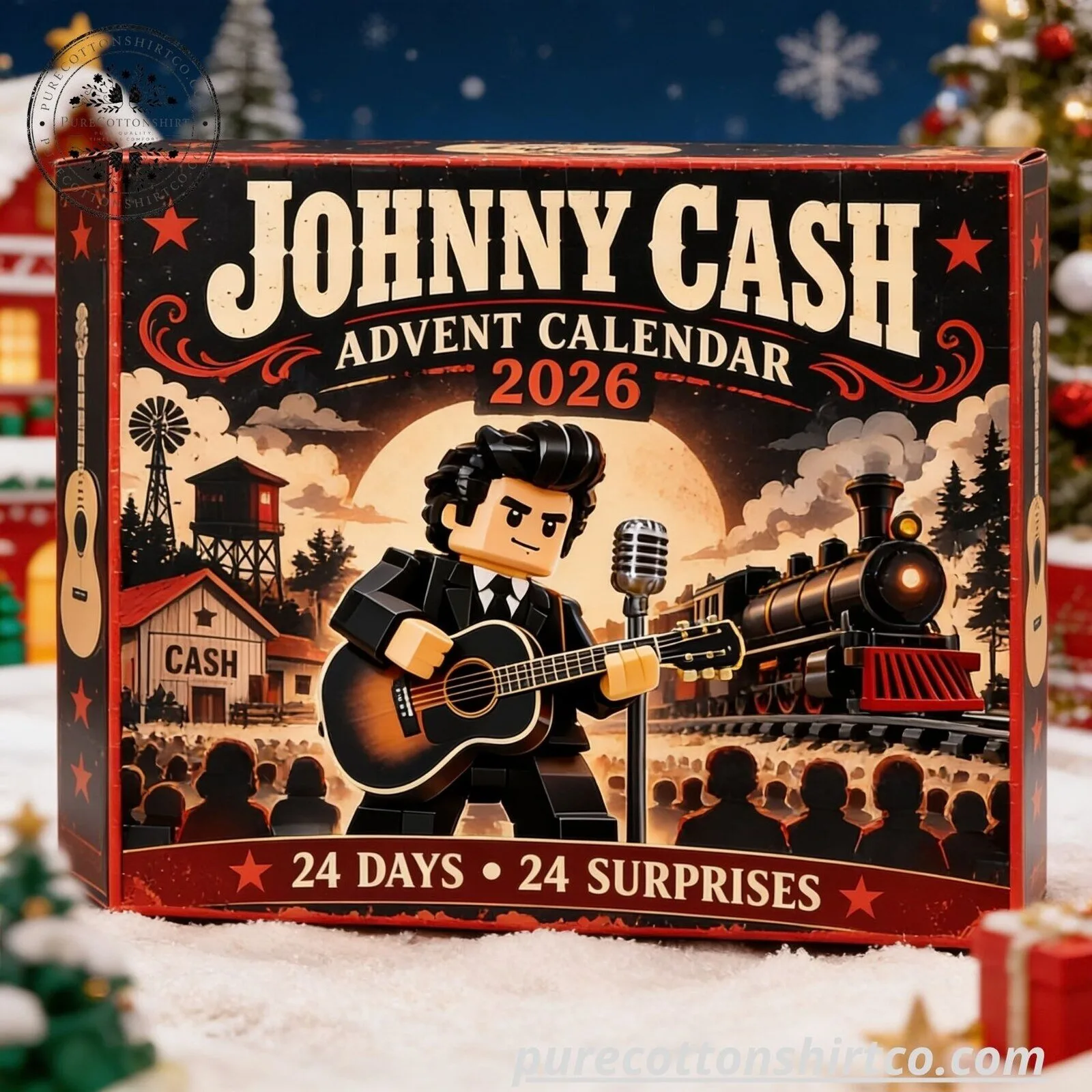 24 Days Johnny Cash Advent Calendar 2026 – Country Music Fan Holiday Gift 5 24 Days Johnny Cash Advent Calendar 2026 – Country Music Fan Holiday Gift