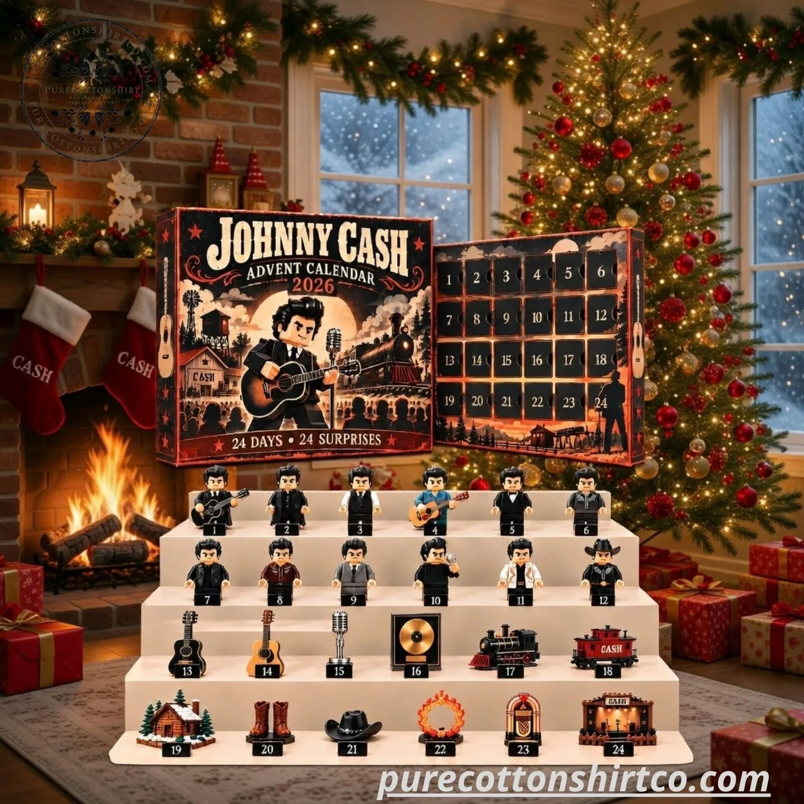24 Days Johnny Cash Advent Calendar 2026 – Country Music Fan Holiday Gift 6 24 Days Johnny Cash Advent Calendar 2026 – Country Music Fan Holiday Gift