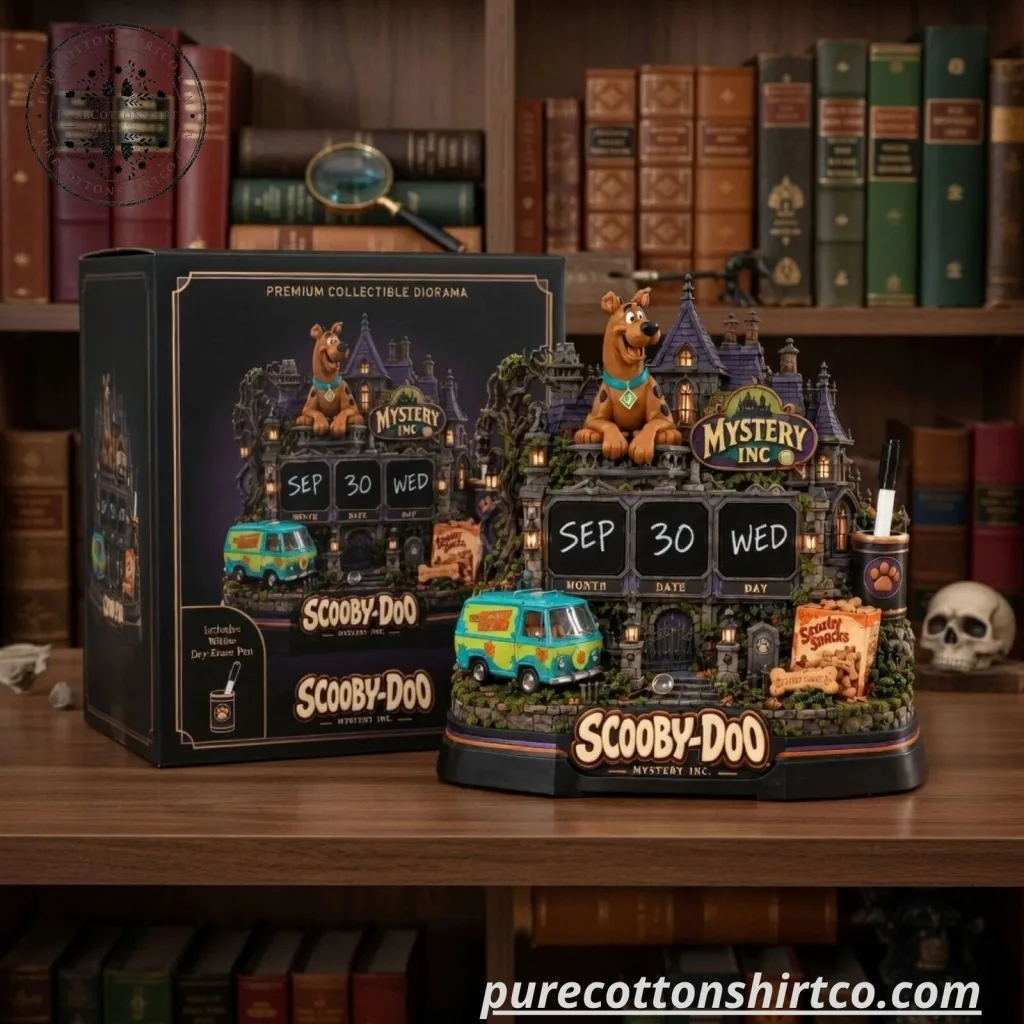Scooby-Doo Desk Write-On Calendar With Pen - Collectible Diorama Scooby-Doo Desk Write-On Calendar With Pen - Collectible Diorama