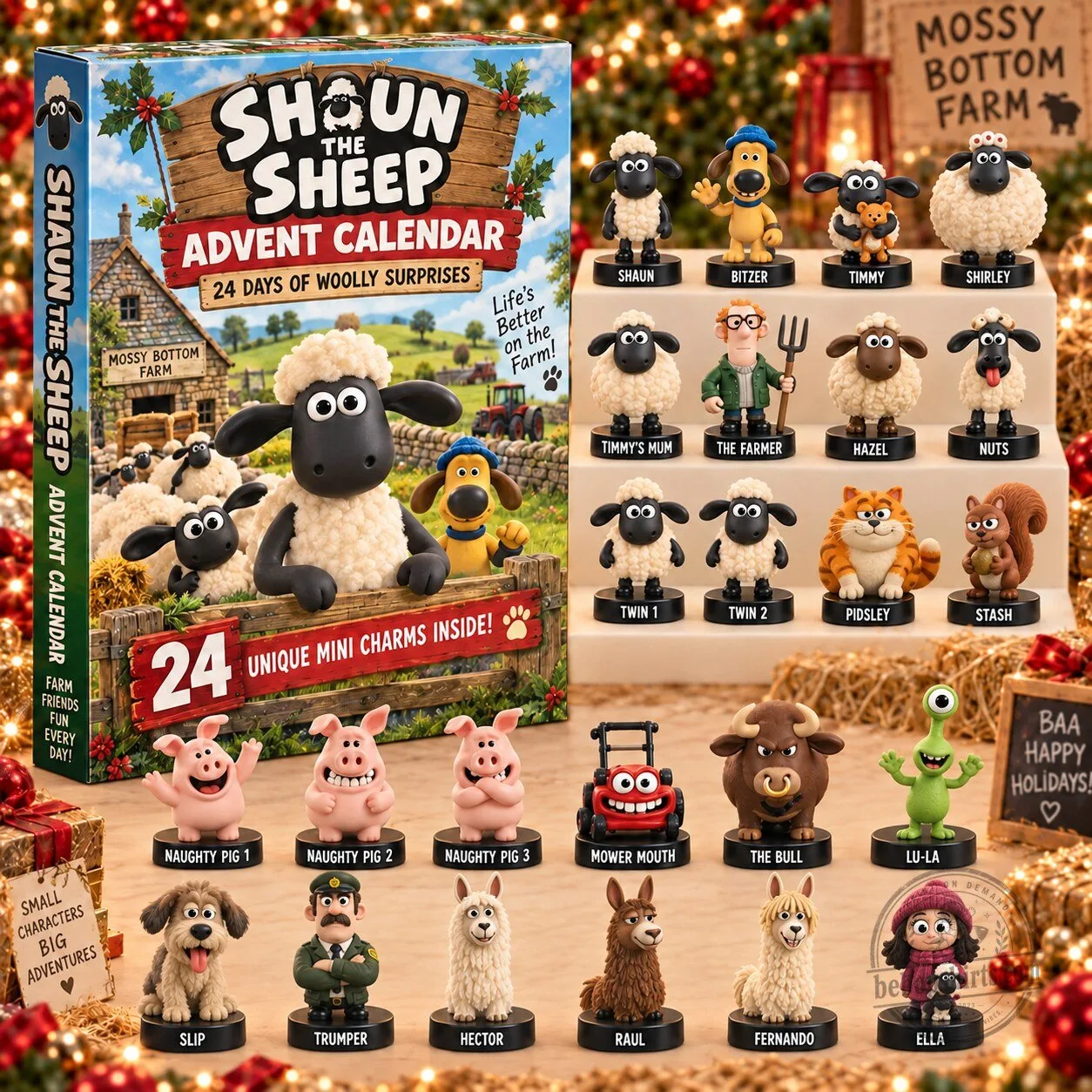 Shaun the Sheep Advent Calendar 24 Days of Woolly Surprises Collectible Figurines