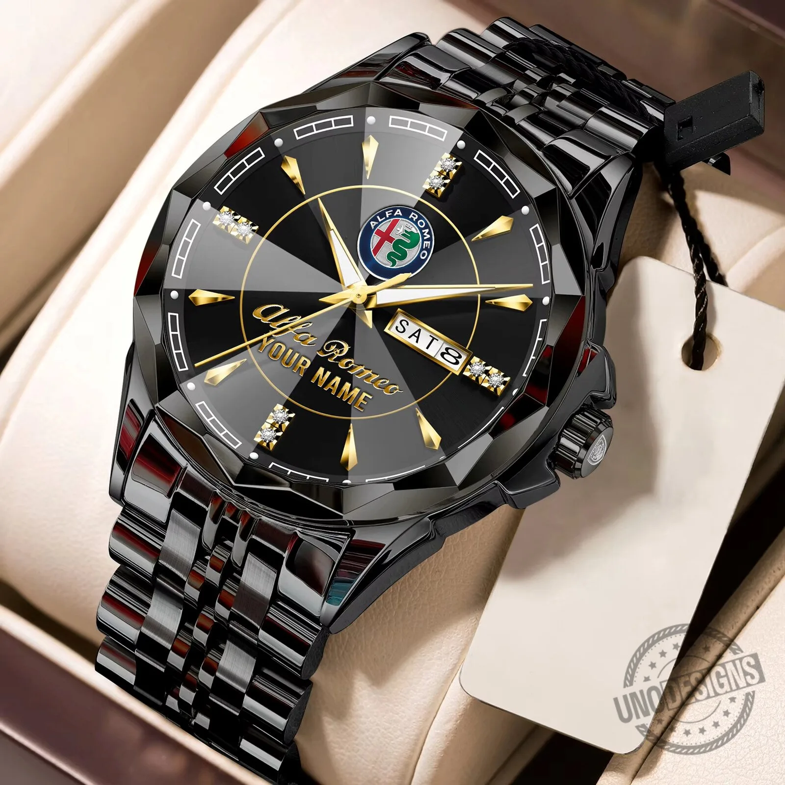 Alfa Romeo Elegant Blue Dial Two-Tone Stainless Steel Watch 13 Alfa Romeo Elegant Blue Dial Two-Tone Stainless Steel Watch
